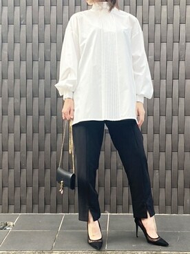 「Ciena」｜「アイテム（スラックス）」を使った、STYLEDOORさん（レディース・157cm）の夏コーディネート