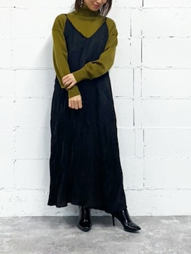 「Ciena」｜「アイテム（ワンピース/ドレス）」を使った、STYLEDOORさん（レディース・157cm）の秋コーディネート