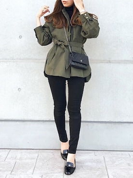 「Emma Taylor（エマテイラー）のアイテム（ブルゾン）」を使った、STYLEDOORさん（レディース・162cm）の秋コーディネート