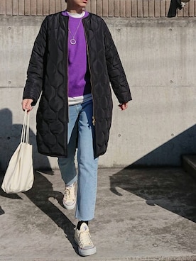 「stylebar」｜「アイテム（その他アウター）」を使った、STYLEDOORさん（レディース・168cm）の秋コーディネート