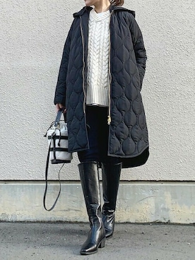 「stylebar」｜「アイテム（その他アウター）」を使った、STYLEDOORさん（レディース・157cm）の冬コーディネート