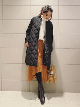 「stylebar」｜「アイテム（その他アウター）」を使った、STYLEDOORさん（レディース・161cm）の冬コーディネート