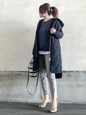 「stylebar」｜「アイテム（その他アウター）」を使った、STYLEDOORさん（レディース・157cm）の冬コーディネート