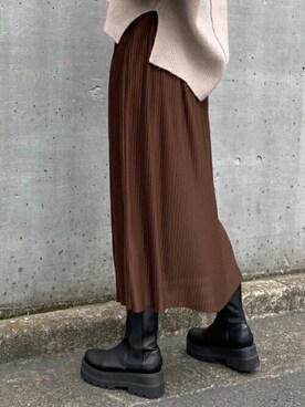 「Ciena」｜「アイテム（ブーツ）」を使った、STYLEDOORさん（レディース・160cm）の秋コーディネート