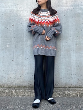 「カウチン」｜STYLEDOORさん（レディース・163cm）の秋コーディネート