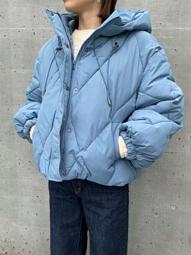 「Ciena」｜「アイテム（ダウンジャケット/コート）」を使った、STYLEDOORさん（レディース・160cm）の秋コーディネート