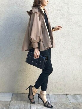 「エマテイラー」｜「アイテム（ブルゾン）」を使った、STYLEDOORさん（レディース・164cm）の冬コーディネート