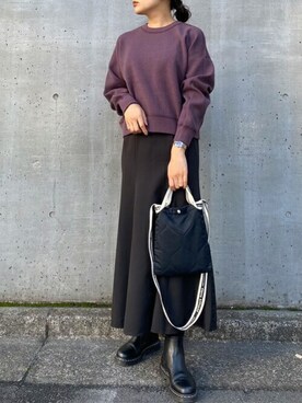 「Ciena」｜「アイテム（スウェット）」を使った、STYLEDOORさん（レディース・163cm）の冬コーディネート