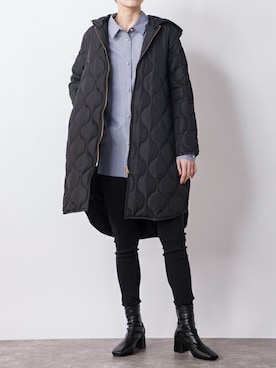 「美シルエット」｜「アイテム（その他アウター）」を使った、STYLEDOORさん（レディース・165cm）の冬コーディネート