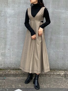 「カッティング」｜STYLEDOORさん（レディース・165cm）の冬コーディネート