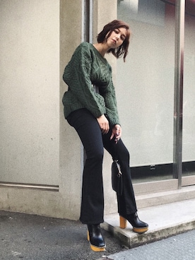 Nomura Karin Fionaさん（レディース・171cm）の秋コーディネート