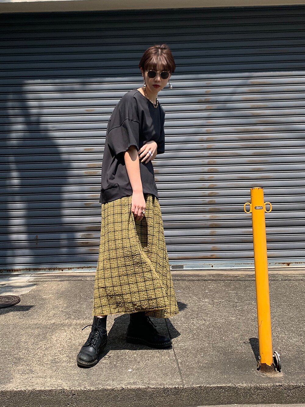 Nomura Karin Fionaさんの「SUCKER CHECK スカート（MOUSSY）」を使ったコーディネート