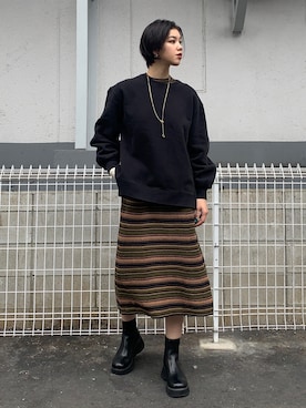 Nomura Karin Fionaさん（レディース・171cm）の冬コーディネート