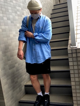 「CONVERSE（コンバース）のアイテム（バッグ）」を使った、50tatsuyaさん（メンズ・175cm）の夏コーディネート
