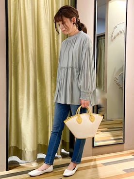 「cache cache（カシュ カシュ）のアイテム」を使った、Fujikoさん（レディース・158cm）の春コーディネート