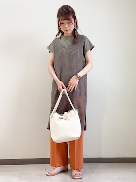 「Furryrate（ファーリーレート）のアイテム」を使った、Fujikoさん（レディース・158cm）の夏コーディネート