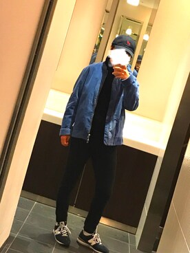 「アイテム（ブルゾン）」を使った、manさん（メンズ・163cm）の春コーディネート