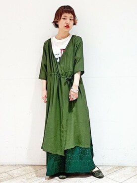 「スタッフコーデ」｜「アイテム（その他アウター）」を使った、Seikaさん（レディース・160cm）の春コーディネート