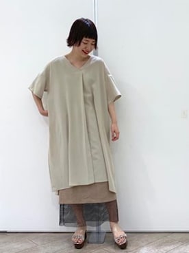 「スタッフコーデ」｜「アイテム（ワンピース/ドレス）」を使った、Seikaさん（レディース・160cm）の春コーディネート