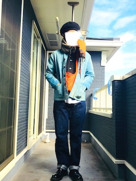 「Ralph Lauren」｜「アイテム（その他シューズ）」を使った、ぴーすけぴーすけさん（メンズ・175cm）の冬コーディネート