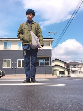 「VOO（ヴォー）のアイテム（帽子）」を使った、ぴーすけぴーすけさん（メンズ・175cm）の春コーディネート