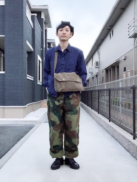 「NO ID.（ノーアイディ）のアイテム（ハンチング/ベレー帽）」を使った、ぴーすけぴーすけさん（メンズ・175cm）の夏コーディネート