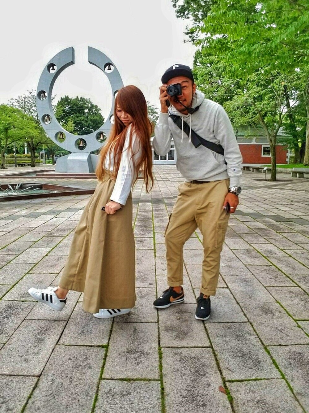 「リンクコーデ、Dickies、niko and ...、NIKE、adidas originals、チャンピオン、Champion、PORTER」｜「adidas Originalsのユニセックス アディダス オリジナルス スーパースター メタリック adidas Originals SUPERSTAR S75873（スニーカー、ホワイト系）」を使った、KENFINITY 70さん（メンズ・180cm）の冬コーディネートの1枚目の写真