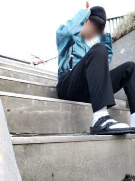 「u170」｜「アイテム（ハンチング/ベレー帽）」を使った、ペンペン🐧 さん（メンズ・166cm）の春コーディネート