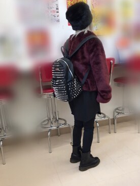 「rienda（リエンダ）のアイテム（その他アウター）」を使った、asaさん（レディース・153cm）の冬コーディネート
