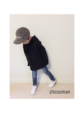 「七五三」｜「アイテム（パーカー）」を使った、shooomanさん（キッズ・110cm）の秋コーディネート