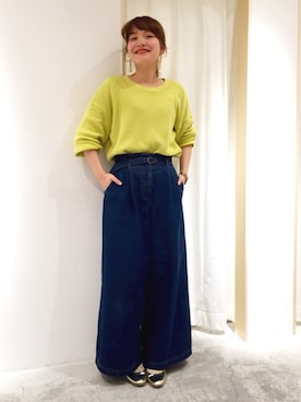 「キイロ」｜Dot&Stripes CHILDWOMANさん（レディース・158cm）の冬コーディネート