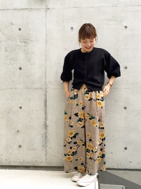 ｱﾓｯｻﾐﾗﾉﾘﾌﾞ　BIGﾊﾟﾌｸﾙｰｶｰﾃﾞｨｶﾞﾝ CHILD WOMAN - Dot and Stripes △AMOSSAミラノリブ BIGパフクルー