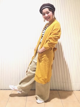 「キイロ」｜Dot&Stripes CHILDWOMANさん（レディース・158cm）の秋コーディネート