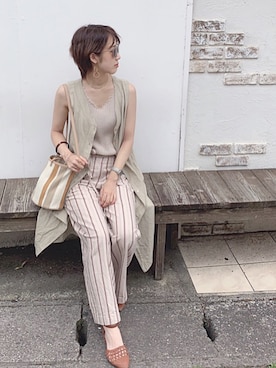 rina.美容師コーデさん（レディース・166cm）の夏コーディネート