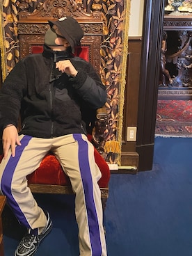 「airforce1」｜「アイテム（帽子）」を使った、Linさん（メンズ・170cm）の冬コーディネート