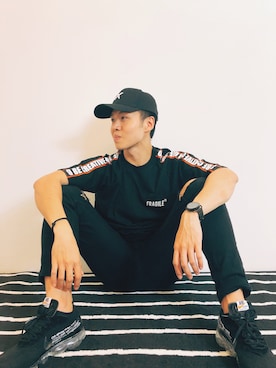 「FOSSIL Q（フォッシルキュー）のアイテム（アナログ腕時計）」を使った、Darren xxxさん（メンズ・183cm）の夏コーディネート