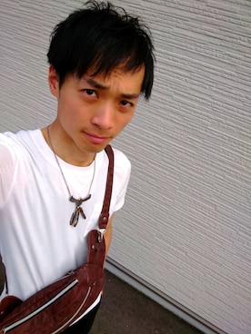 「TORNADO MART（トルネードマート）のアイテム（バッグ）」を使った、永谷園さん（メンズ・180cm）の夏コーディネート