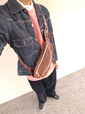 「TORNADO MART（トルネードマート）のアイテム（バッグ）」を使った、永谷園さん（メンズ・179cm）の秋コーディネート