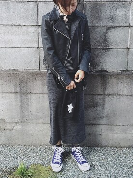 「CONVERSE（コンバース）のアイテム（財布/小物）」を使った、きゃなおさん（レディース・155cm）の秋コーディネート