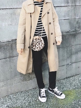 「URBAN RESEARCH Sonny Label（アーバンリサーチサニーレーベル）のアイテム（トレンチコート）」を使った、きゃなおさん（レディース・155cm）の秋コーディネート