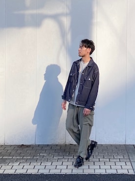 「PUBLIC TOKYO（パブリックトウキョウ）のアイテム（デニムジャケット）」を使った、ryokumepublictokyoさん（メンズ・175cm）の春コーディネート
