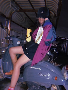 「FR2」｜「アイテム（ジャージ）」を使った、生さん（レディース・165cm）の秋コーディネート