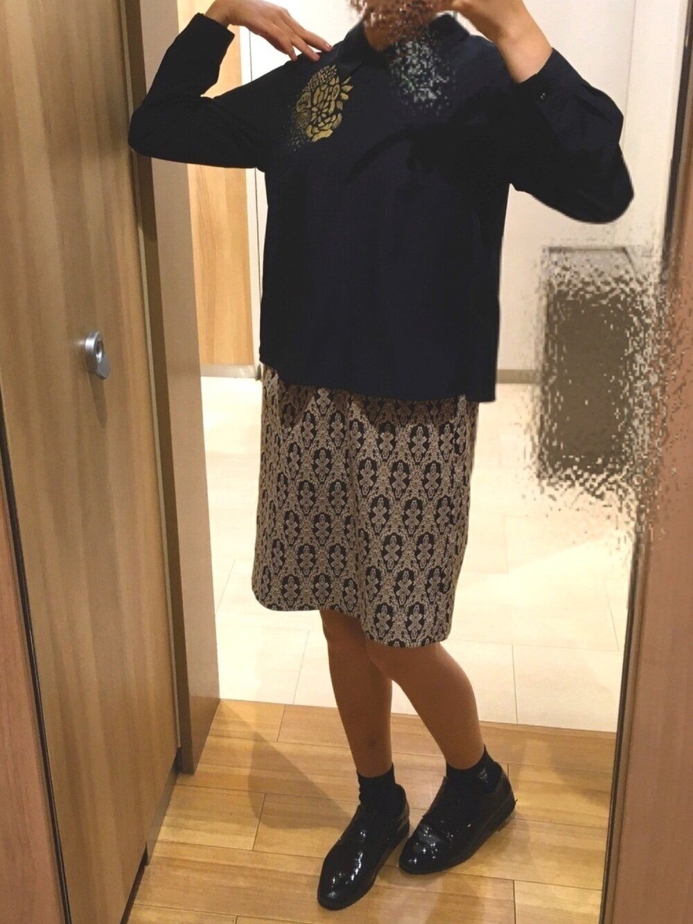 「BEAMS、リメイク、ワンピース、セットアップ、ファブリックペインティング、秋服、秋服準備はじめました」｜「BEAMSのアイテム（ワンピース、ブルー系）」を使った、不在さん（レディース・164cm）の夏コーディネートの1枚目の写真