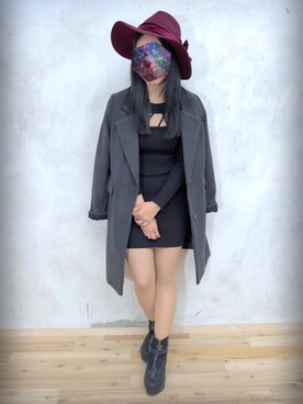 「axes femme（アクシーズファム）のアイテム（ブーティ）」を使った、きむらっこさん（レディース・152cm）の秋コーディネート