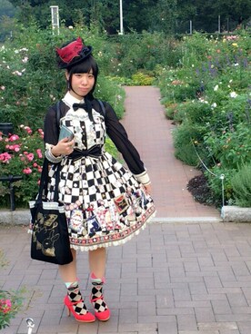 「lolitafashion」｜「アイテム（帽子）」を使った、きむらっこさん（レディース・152cm）の冬コーディネート