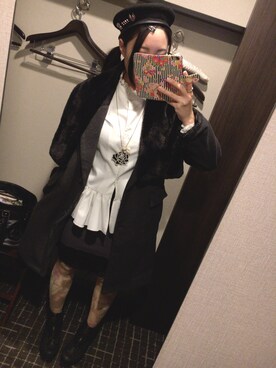 「axes femme（アクシーズファム）のアイテム（ブーティ）」を使った、きむらっこさん（レディース・152cm）の冬コーディネート