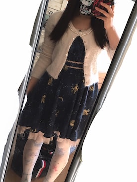 「Ank Rouge（アンクルージュ）のアイテム（カーディガン/ボレロ）」を使った、きむらっこさん（レディース・152cm）の冬コーディネート
