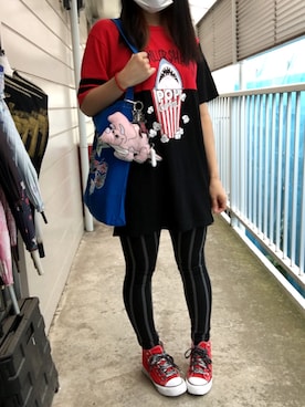 「LibertyDoll（リバティードール）のアイテム（スニーカー）」を使った、きむらっこさん（レディース・152cm）の秋コーディネート