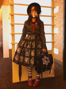 「lolitafashion」｜「アイテム（帽子）」を使った、きむらっこさん（レディース・152cm）の秋コーディネート