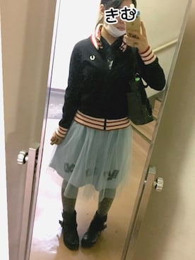 「バイトコーデ」｜「アイテム（ブルゾン）」を使った、きむらっこさん（レディース・152cm）の秋コーディネート